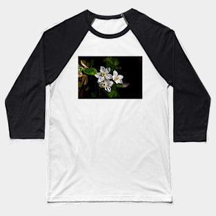 Three white flowers Baseball T-Shirt